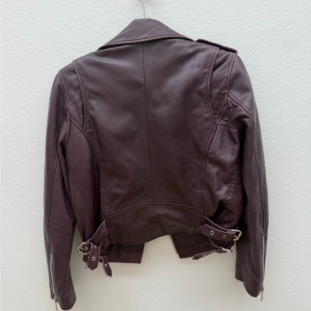 Walter Baker Women's Dark Purple Leather Jacket - Picture 2 of 8